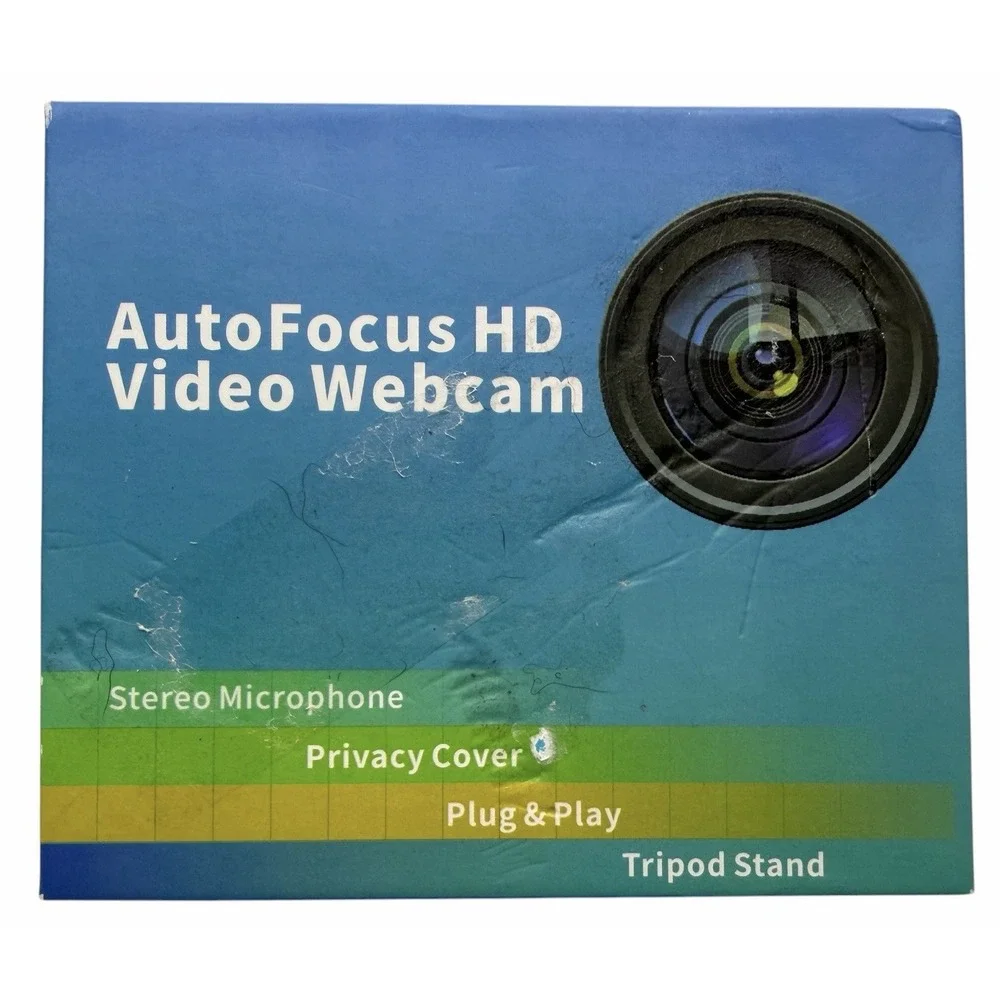 4K Auto Focus HD USB Webcam w/ Built-In Mic Privacy Cover Tripod Plug & Play